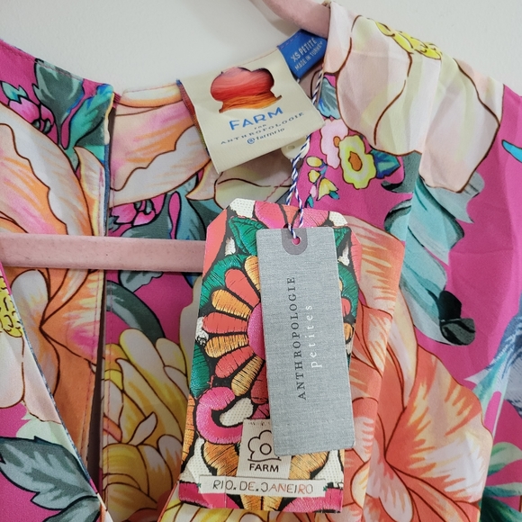 Anthro Farm Rio Eulalie Wide-Leg Jumpsuit nwt XSP - Picture 5 of 6